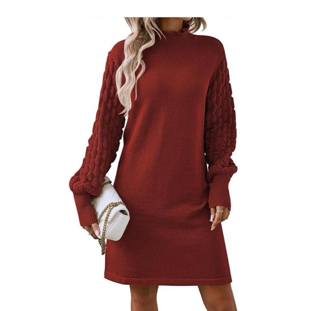 Women's Long Sleeve Sweater Mini Dress